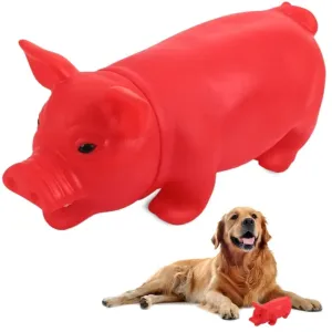 Gumowa zabawka dla psa piszcząca świnka gryzak 15cm 2946